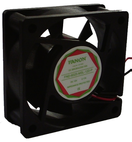 DC 12V 6025 Instrument Cooling Fan - 60X60X25 mm Size