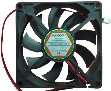 DC 12V 8015 Instrument Cooling Fan - 80X80X15 mm Size